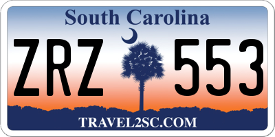 SC license plate ZRZ553