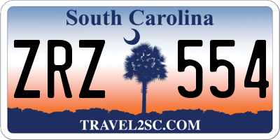 SC license plate ZRZ554