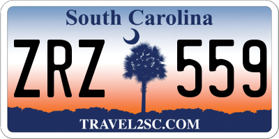 SC license plate ZRZ559