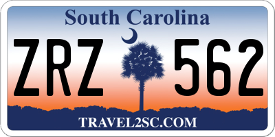 SC license plate ZRZ562