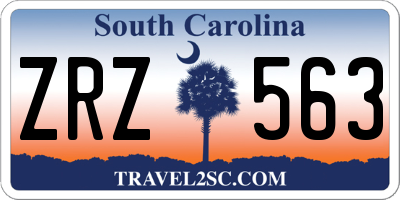 SC license plate ZRZ563