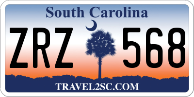 SC license plate ZRZ568