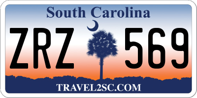 SC license plate ZRZ569