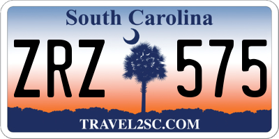 SC license plate ZRZ575