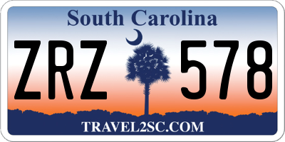 SC license plate ZRZ578