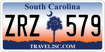 SC license plate ZRZ579