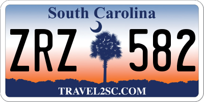 SC license plate ZRZ582