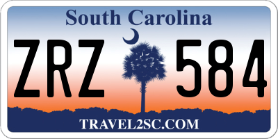 SC license plate ZRZ584