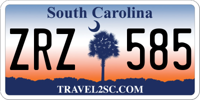SC license plate ZRZ585