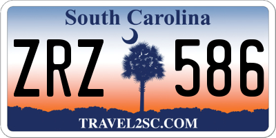 SC license plate ZRZ586