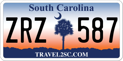 SC license plate ZRZ587