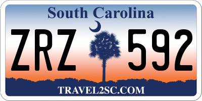 SC license plate ZRZ592