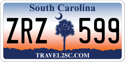 SC license plate ZRZ599