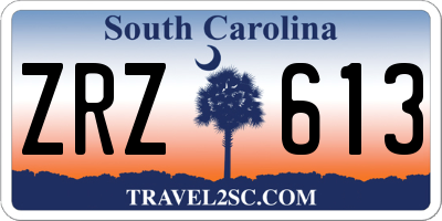 SC license plate ZRZ613