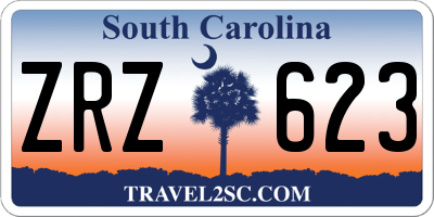 SC license plate ZRZ623