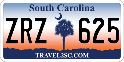 SC license plate ZRZ625