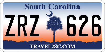 SC license plate ZRZ626