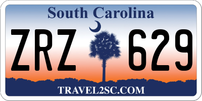 SC license plate ZRZ629