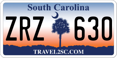 SC license plate ZRZ630