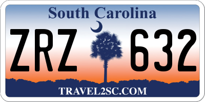 SC license plate ZRZ632