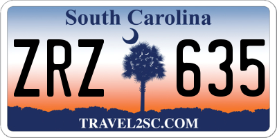 SC license plate ZRZ635