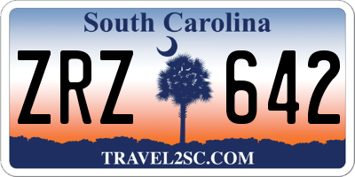 SC license plate ZRZ642