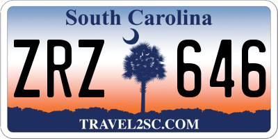SC license plate ZRZ646