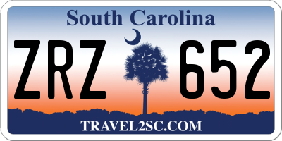 SC license plate ZRZ652
