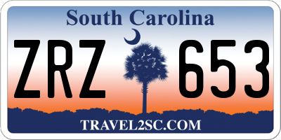 SC license plate ZRZ653