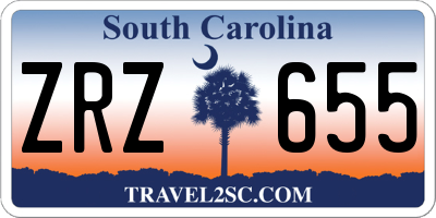 SC license plate ZRZ655