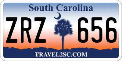 SC license plate ZRZ656