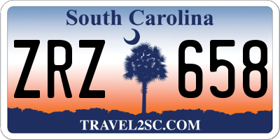 SC license plate ZRZ658