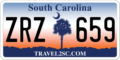 SC license plate ZRZ659