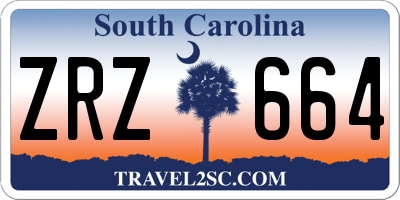 SC license plate ZRZ664