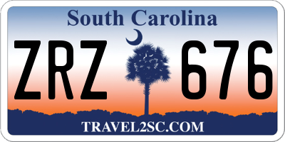 SC license plate ZRZ676