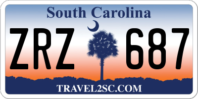 SC license plate ZRZ687
