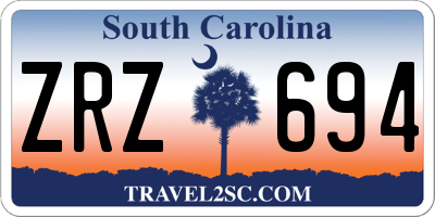 SC license plate ZRZ694