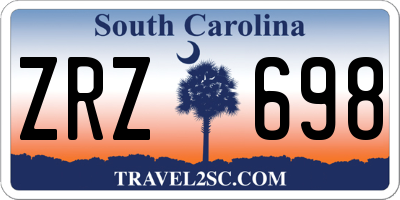 SC license plate ZRZ698