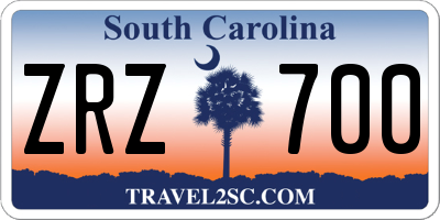 SC license plate ZRZ700