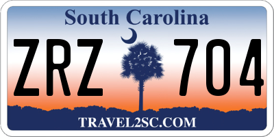 SC license plate ZRZ704