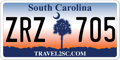 SC license plate ZRZ705