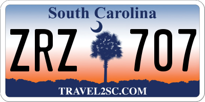 SC license plate ZRZ707