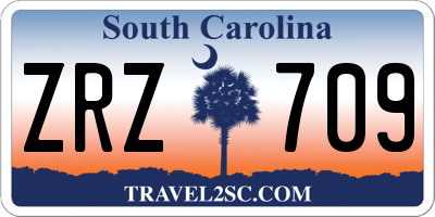 SC license plate ZRZ709