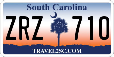 SC license plate ZRZ710