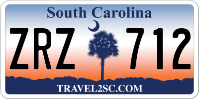 SC license plate ZRZ712