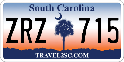 SC license plate ZRZ715