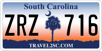 SC license plate ZRZ716