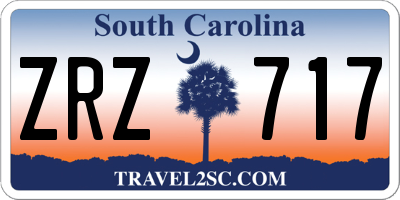 SC license plate ZRZ717