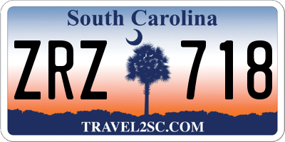 SC license plate ZRZ718