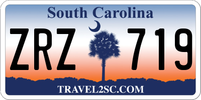 SC license plate ZRZ719